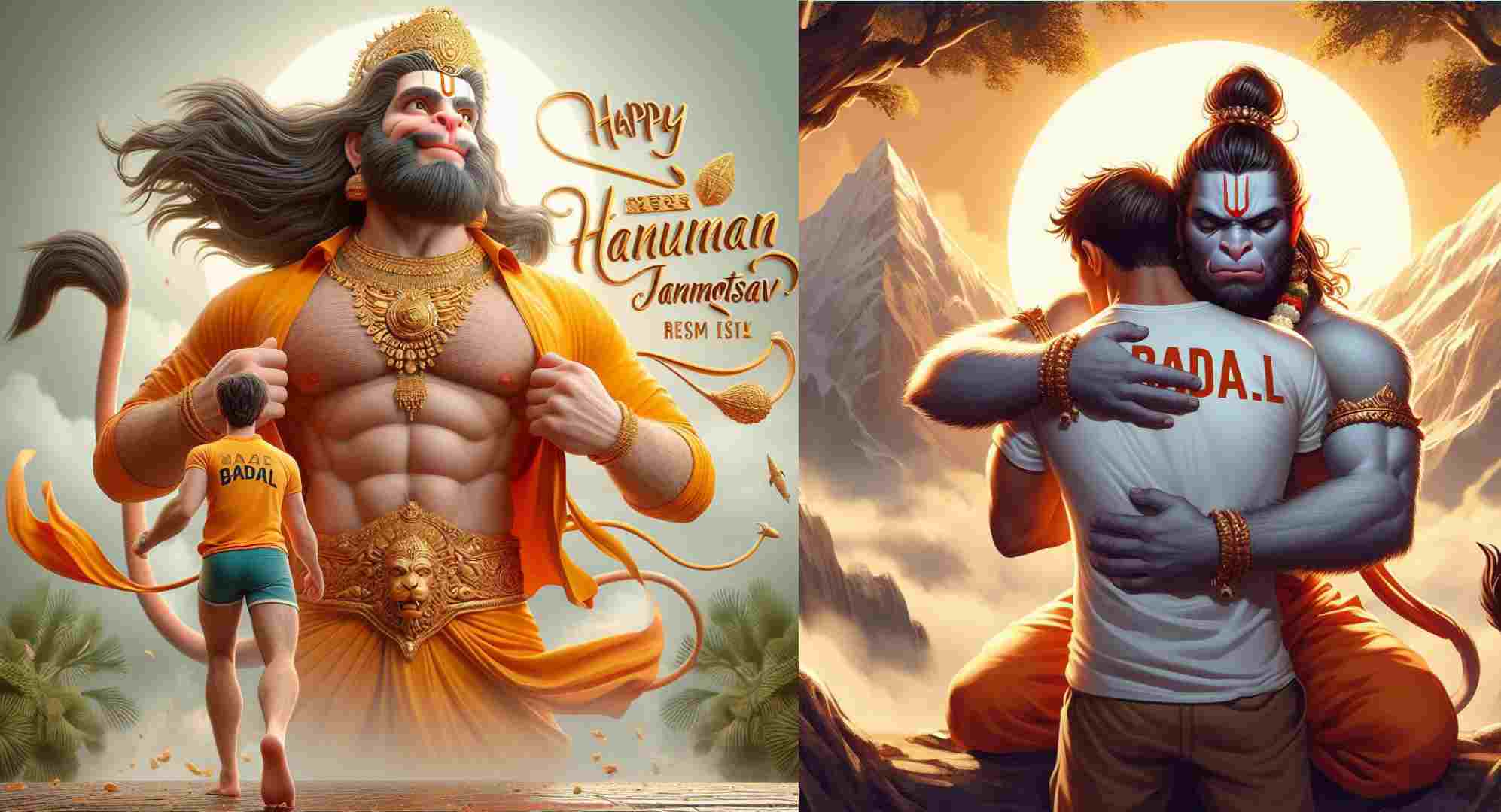 Hanuman jayanti bing ai image